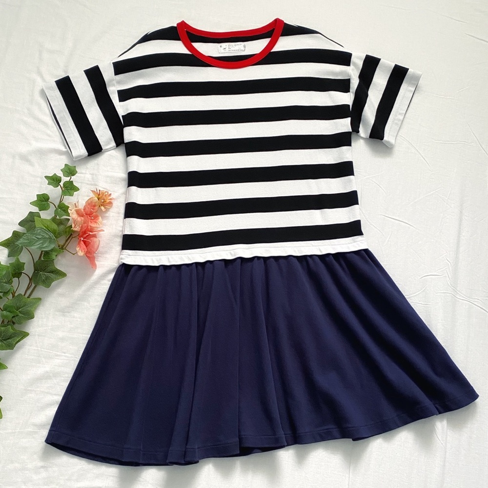 White Chocolate striped urban casual shirt dress